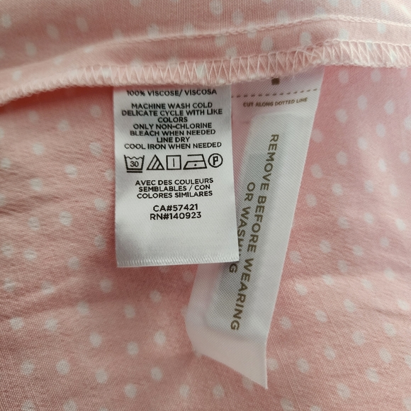 LOFT Midi Dress Womens 6 Pink Polka-dot Sleeveless NEW - Picture 8 of 9